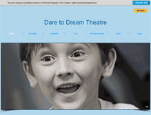 Tablet Screenshot of daretodreamtheatre.com